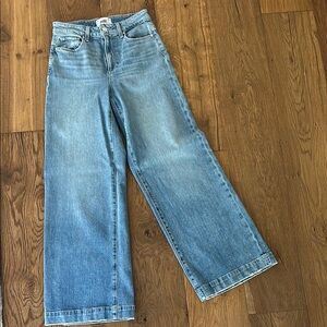 Wide-Leg Light Blue Jeans